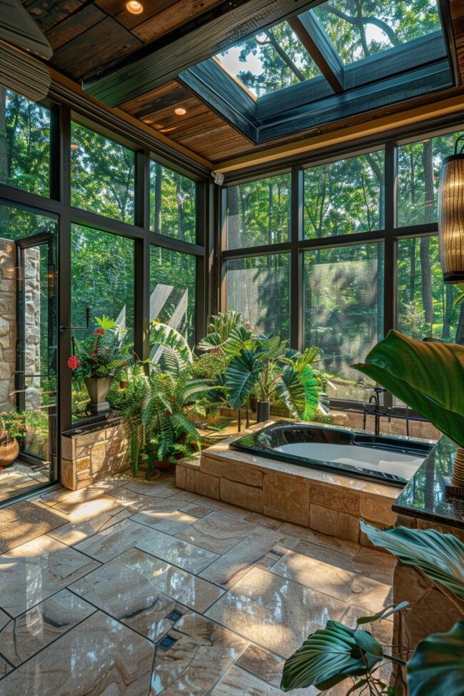 Bright and Airy Sunlit Bathroom