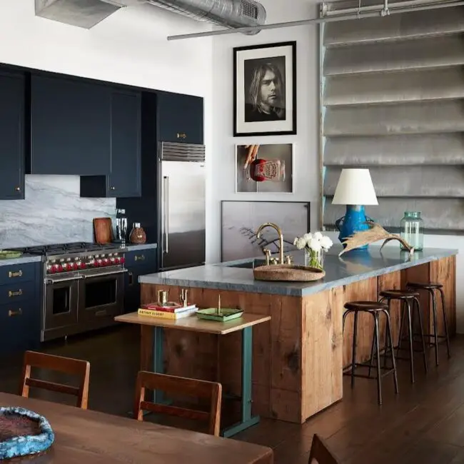 Industrial Chic Kitchen with Rustic Touches