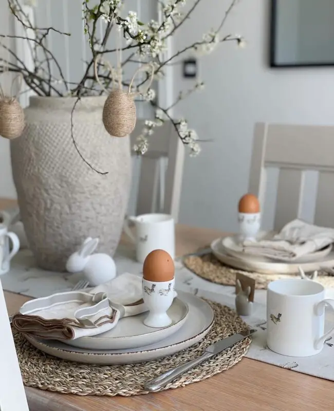 Charming Bunny Breakfast Table Setup