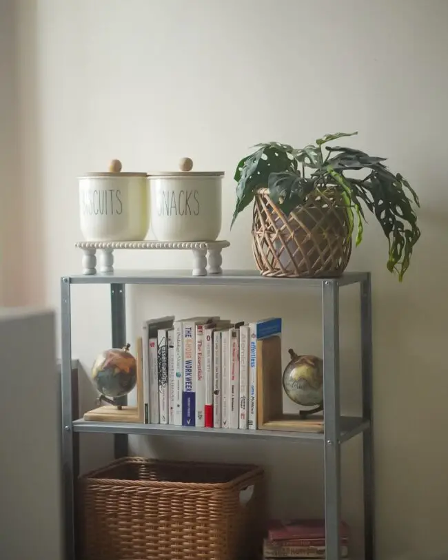 Industrial-Inspired Metal Shelf