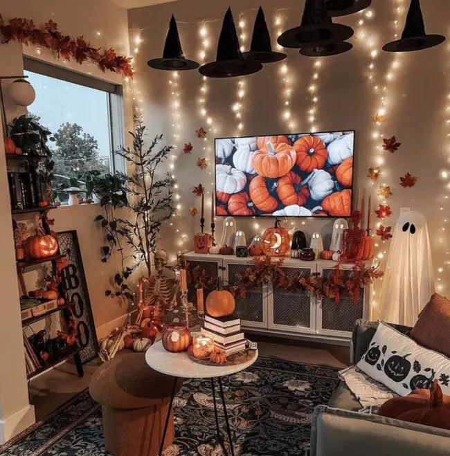 Halloween-Themed Living Room Decor