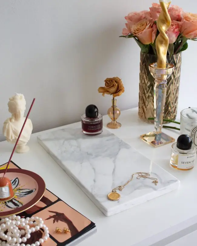 Refined Marble Vanity Accents