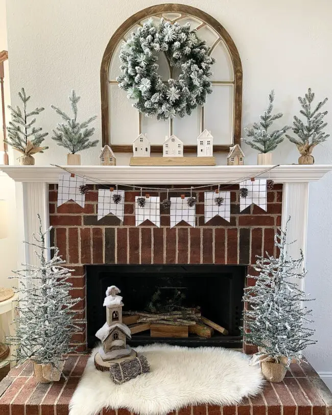 Bright & Cheerful Winter Mantel Ideas