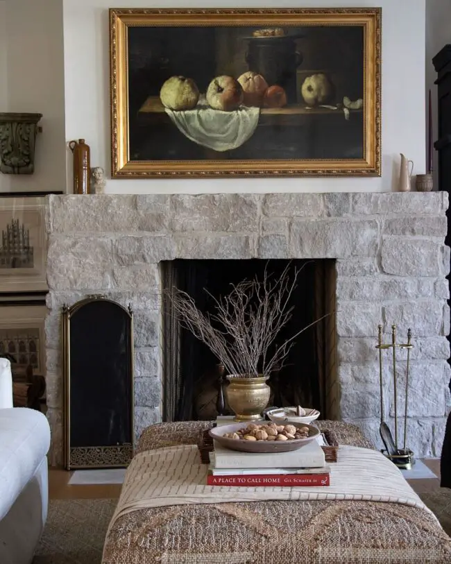 Classic and Elegant French Country Fireplace