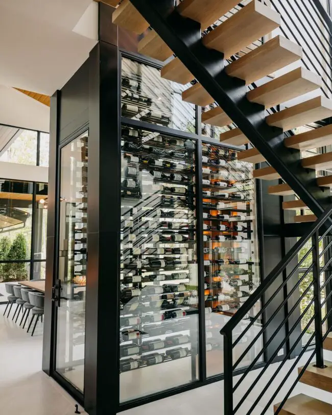 Contemporary Glass Wine Cellar