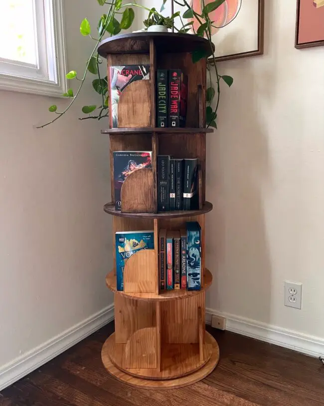 Sleek Round Minimalist Bookshelf