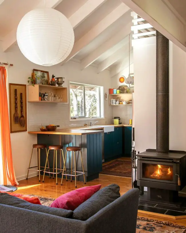 Living Room with Rustic Charm