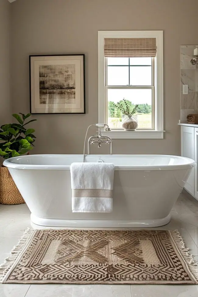 Freestanding Bathtub in Tranquil Oasis