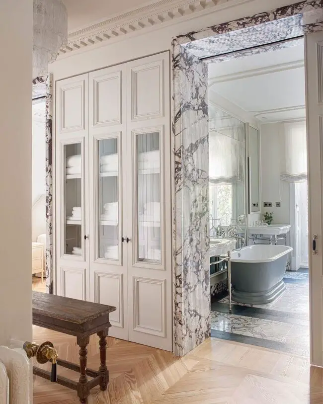 Luxurious Marble Bathroom Entryway