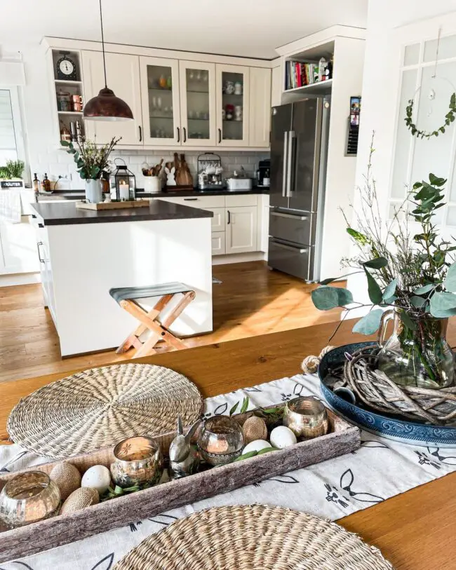 Kitchen Symphony in Green and Wood