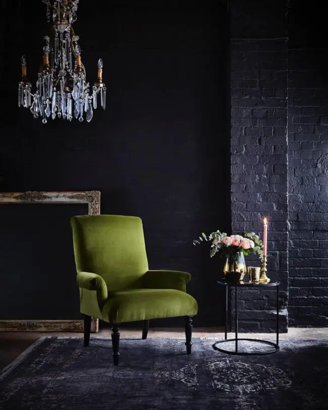 Emerald Wingback Chair for Vintage Elegance