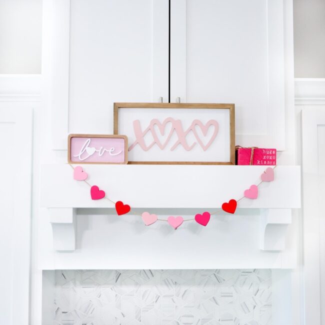 Chic Heart Garland for Valentine's Decor