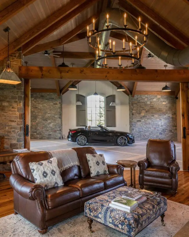 Rustic Elegance in a Countryside Garage