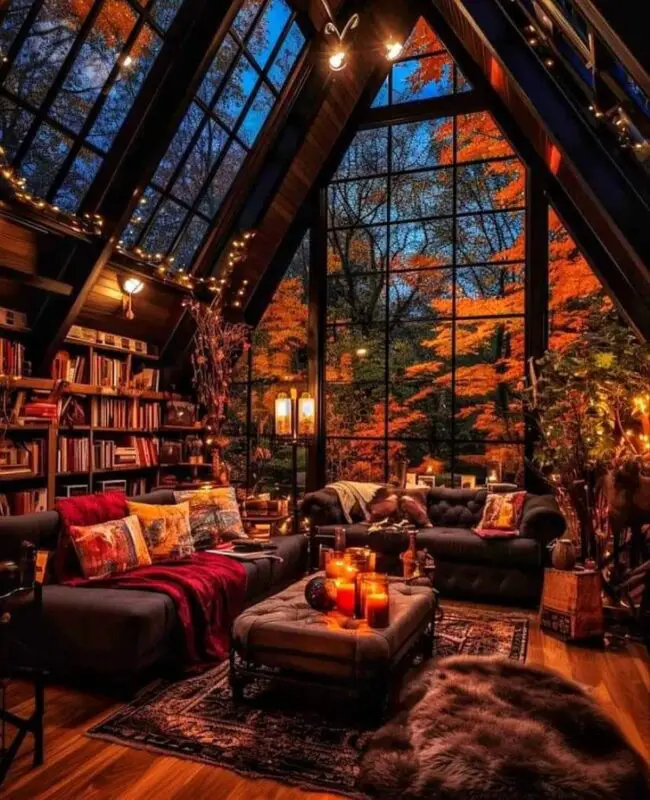 Rustic Elegance in a Reading Nook