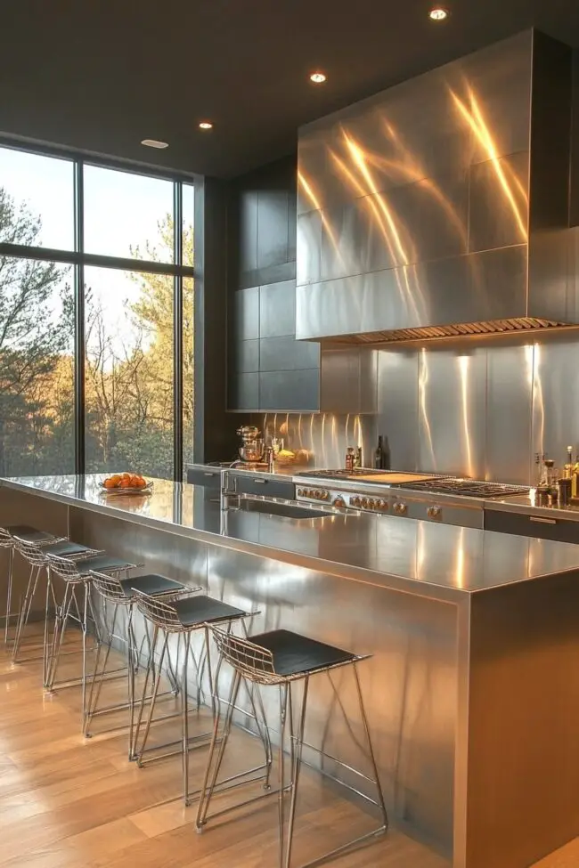 Contemporary Kitchen with Industrial Flair