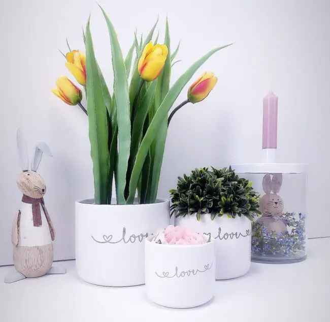 Charming Bunny and Floral Display Delight