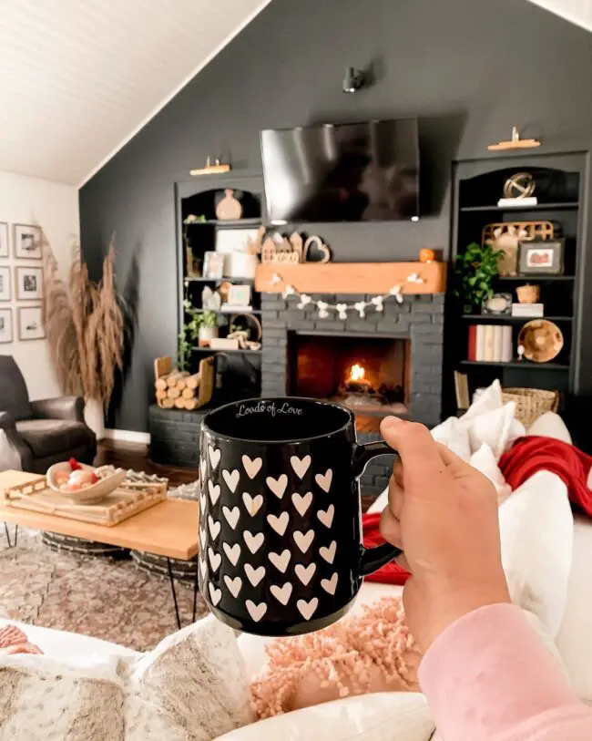 Inviting Hearth Accents with Heart Mug