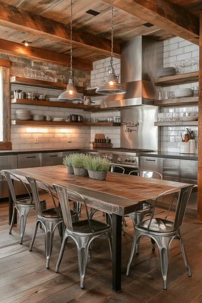 Chic Industrial Style for Your Kitchen