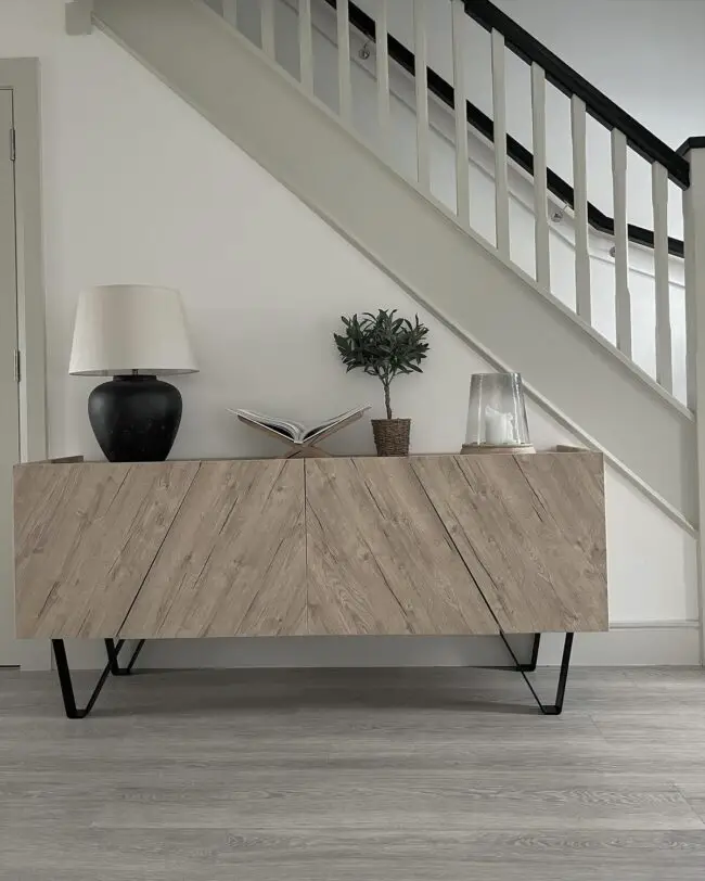 Contemporary Sideboard Under Stairs