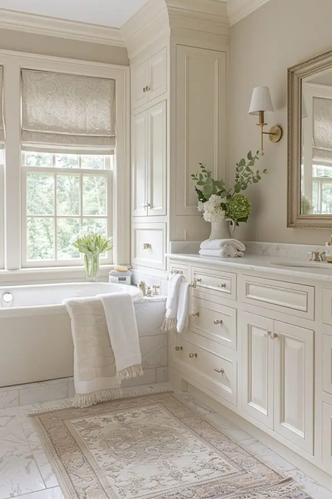 Cream and White Color Combination