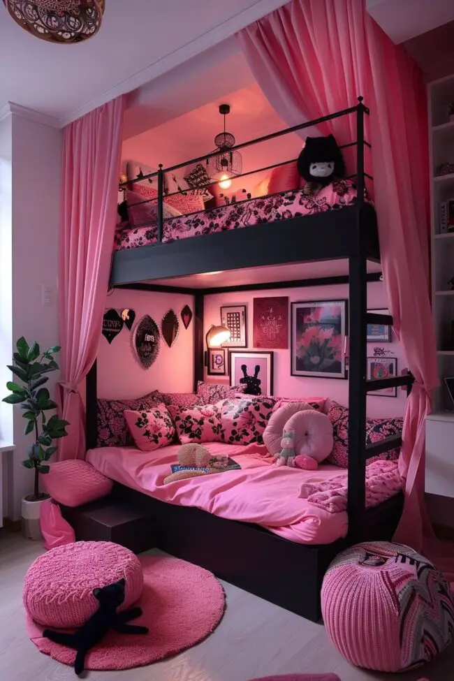 Stylish Pink and Black Design Space