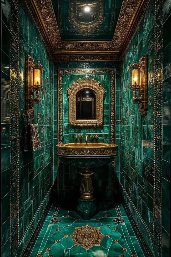 Luxurious Jade Bathroom Design