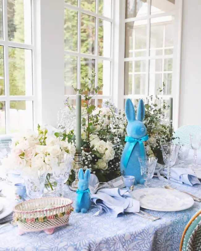 Elegant Easter Blooms and Bunnies