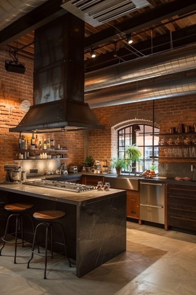 Chic Industrial Style for Urban Kitchens