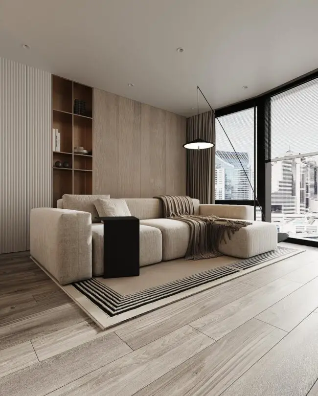 Neutral Tones in a Modern Living Room