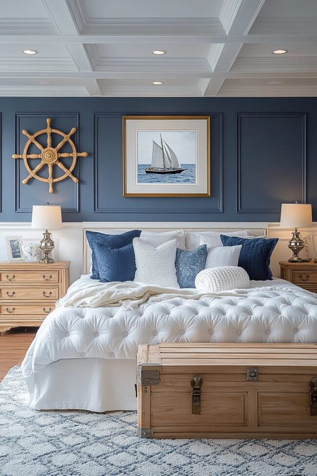 Nautical-Inspired Luxury Bedroom Design