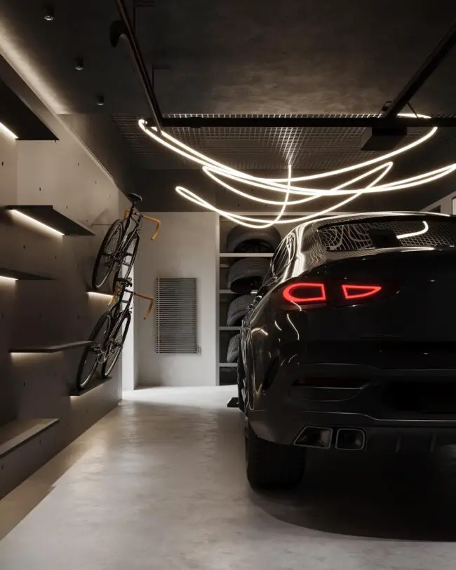 Sleek and Functional Garage for Modern Cars