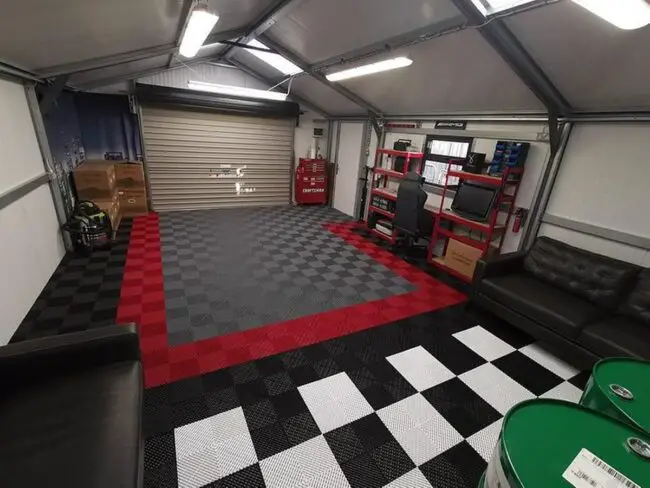 Motorsport-Inspired Checkered Room Design