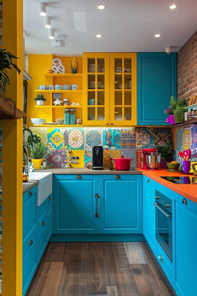 Dynamic Color Ideas for Compact Kitchens