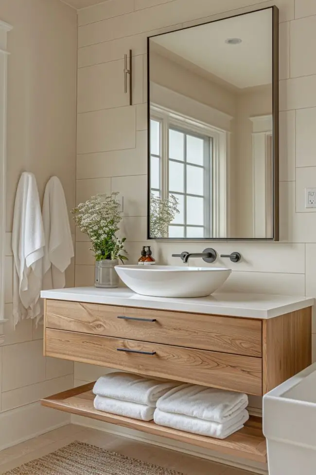 Space-Saving Floating Vanities for Bathrooms