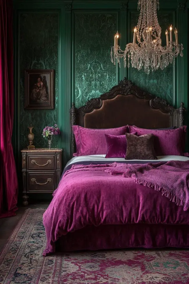 Striking Malachite and Magenta Retreat