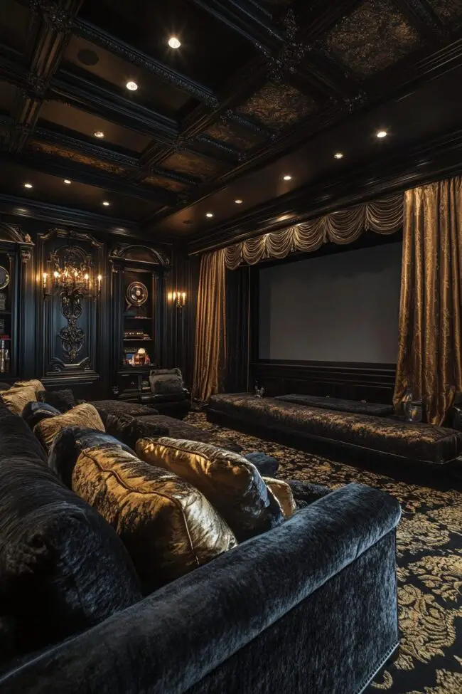 Classic Hollywood Movie Room Design