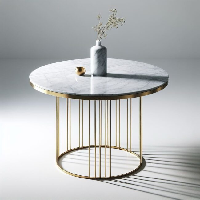 Modern Marble Dining Table Setting