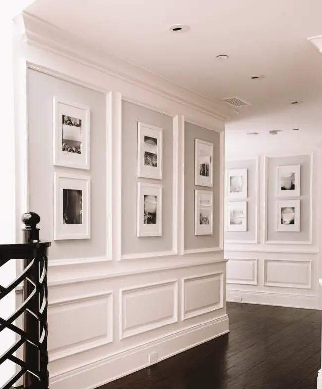 Elegant Hallway Gallery with Framed Art