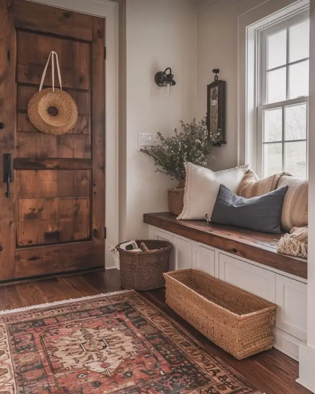 Welcoming Fall Entryway Display