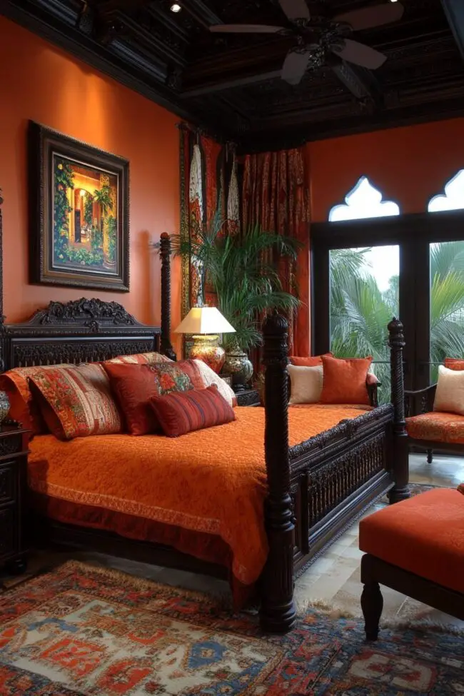 Tropical Spice-Inspired Bedroom Design