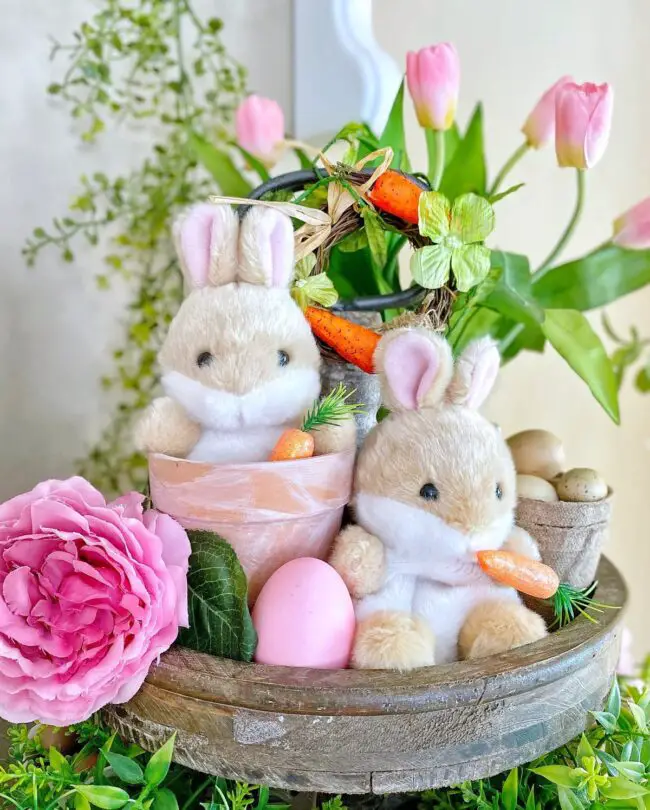 Plush Friends Amid Spring Blooms