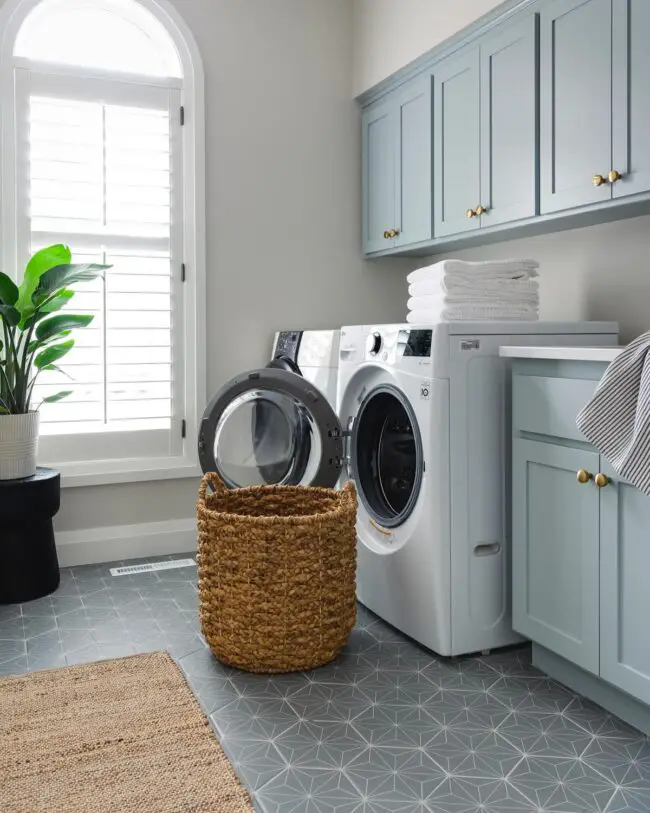 Serene Laundry with Blue and Natural Light