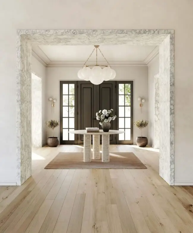 Elegant Foyer with Marble Details