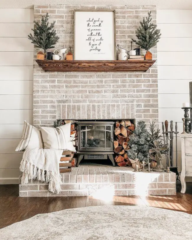 A Warm Welcome by the Farmhouse Fireplace