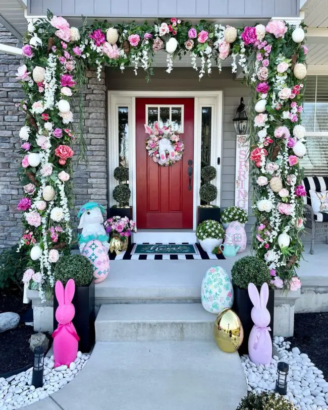 Floral Grandeur at the Front Door