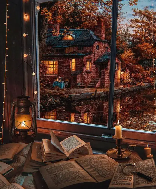 Magical Evening Window View