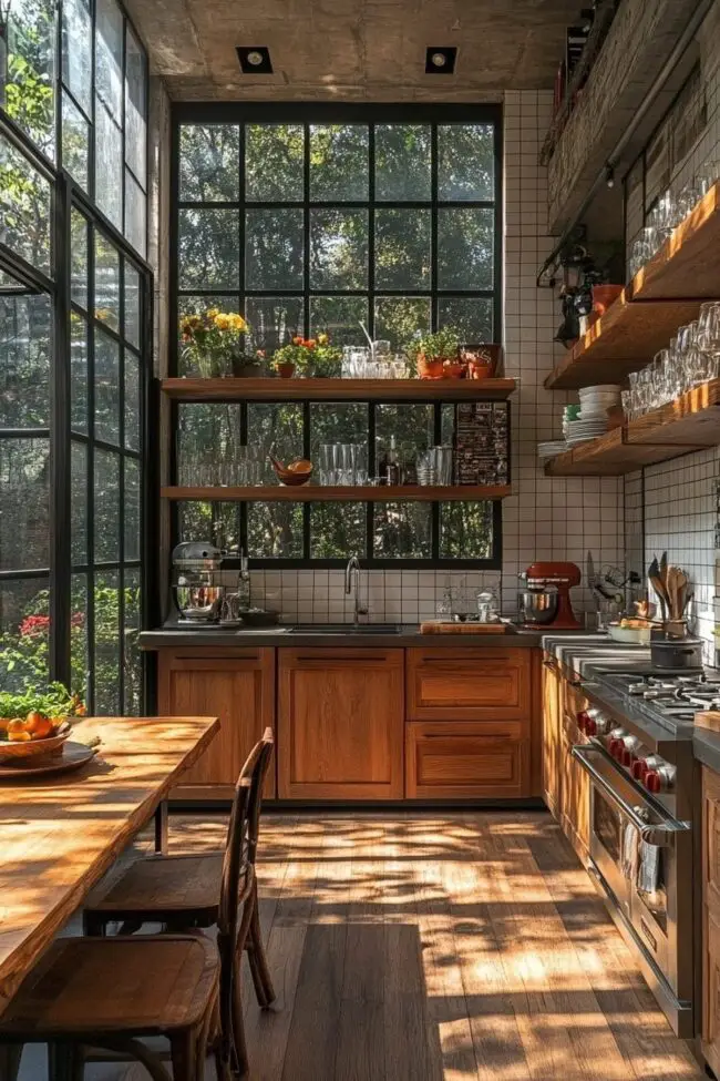 Chic Industrial Kitchen with Steel Accents