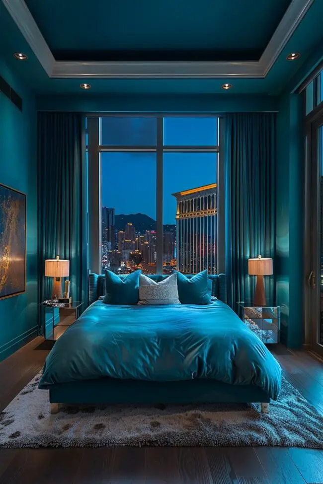 Deep Teal Bedroom Aesthetic