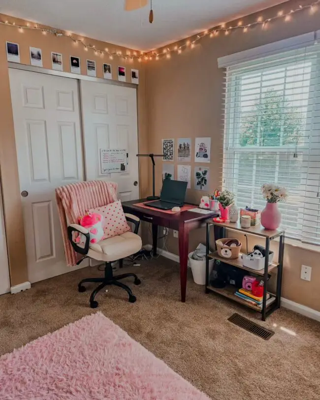 Bright Study Area with Personal Touches