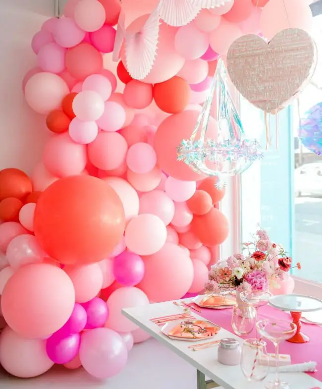 Playful Pink Bliss and Floating Hearts